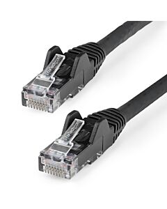 StarTech.com 1m CAT6 Ethernet Cable - LSZH (Low Smoke Zero Halogen) - 10 Gigabit 650MHz 100W PoE RJ45 10GbE UTP Network Patch Cord Snagless with Strain Relief - Black, CAT 6, ETL Verified, 24AWG