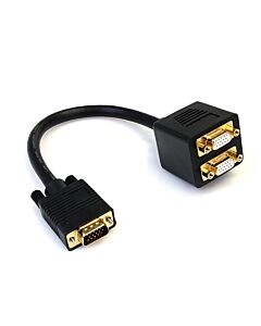 StarTech.com 1 ft VGA to 2x VGA Video Splitter Cable – M/F