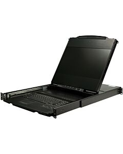 StarTech.com Dual Rail Rackmount KVM Console HD 1080p - Single Port DVI/VGA KVM w/17" LCD Monitor for Server Rack - Fully Featured 1U LCD KVM Drawer w/Cables - USB Support - 44230 MTBF
