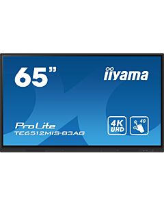 iiyama TE6512MIS-B3AG Signage Display Kiosk design 165.1 cm (65") LCD Wi-Fi 400 cd/m² 4K Ultra HD Black Touchscreen Built-in processor Android 11 24/7
