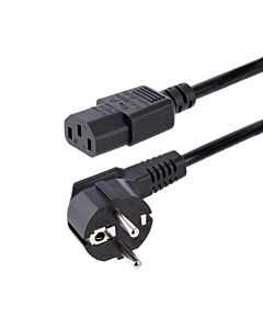 StarTech.com 1m (3ft) Computer Power Cord, 18AWG, EU Schuko to C13 Power Cord, 250V 10A, Black Replacement AC Cord, TV/Monitor Power Cable, Schuko CEE 7/7 to IEC 60320 C13 Power Cord - PC Power Supply Cable