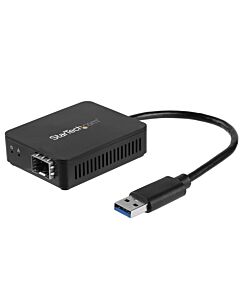 StarTech.com USB 3.0 to Fiber Optic Converter - Compact USB to Open SFP Adapter - USB to Gigabit Network Adapter - USB 3.0 Fiber Adapter Multi e(MMF)/Single e Fiber(SMF) Compatible US1GA30SFP