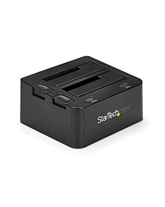 StarTech.com Dual-Bay USB 3.0 to SATA Hard Drive Docking Station, USB Hard Drive Dock, External 2.5/3.5" SATA I/II/III SSD/HDD Docking Station, Hot-Swap Hard Drive Bay, Top-Loading