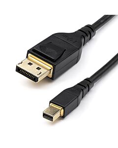 StarTech.com 6ft (2m) VESA  Mini DisplayPort to DisplayPort 1.4 Cable - 8K 60Hz HBR3 HDR - Super UHD mDP to DP 1.4 Cord - Slim (34 AWG) Ultra HD 4K 120Hz - Monitor/Video Cable DP14MDPMM2MB