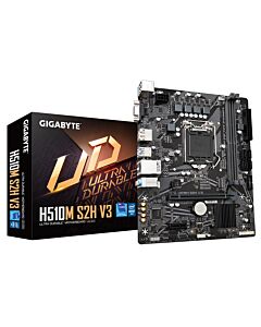 GIGABYTE H510M S2H V3 Motherboard - Supports Intel Core 11th CPUs, up to 3200MHz DDR4, 1xPCIe 3.0 M.2, GbE LAN, USB 3.2 Gen 1