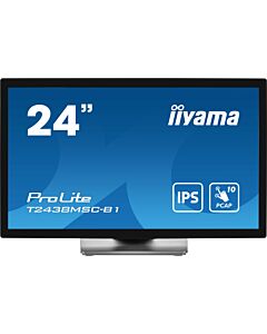 iiyama ProLite T2438MSC-B1 computer monitor 60.5 cm (23.8") 1920 x 1080 pixels Full HD LED Touchscreen Black