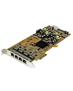 StarTech.com 4 Port Gigabit Power over Ethernet PCIe Network Card - PSE / PoE PCI Express NIC