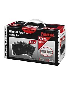 Hama CD Slim Jewel Case, pack 50 Pcs 1 discs Transparent