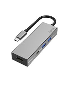 Hama 00200107 laptop dock/port tor USB 3.2 Gen 1 (3.1 Gen 1) Type-C Anthracite, Grey 00200107