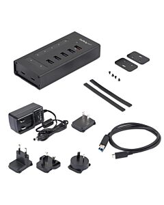 StarTech.com 7 Port USB C Hub - USB Type-C to 2x USB-C/5x USB-A - Commercial Metal USB 3.0 Hub - SuperSpeed USB 3.2 Gen 1 (5Gbps) - Self Powered - BC 1.2 Fast Charge - Mountable/Rugged