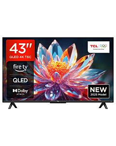 TCL T6C -UK 43 inch QLED 4K HDR 10+ Dolby Vision & Atmos Smart Fire TV