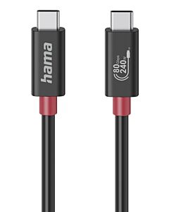 Hama 00200799 USB cable USB4 Gen 4x2 1 m USB C Black 00200799