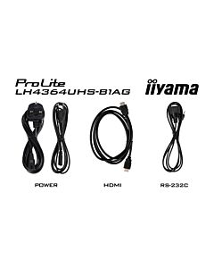 iiyama LH4364UHS-B1AG Signage Display Digital signage flat panel 109.2 cm (43") LED Wi-Fi 500 cd/m² 4K Ultra HD Black Built-in processor Android 24/7 LH4364UHS-B1AG