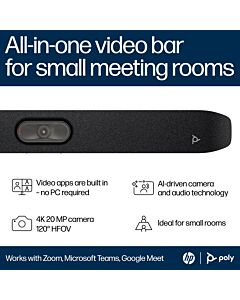 Poly Studio X32 All-In-One Video Bar No Power Supply