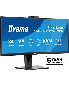 iiyama ProLite XCB3497WQSNPH-B1 computer monitor 86.4 cm (34") 3440 x 1440 pixels UltraWide Quad HD LED Black XCB3497WQSNPH-B1