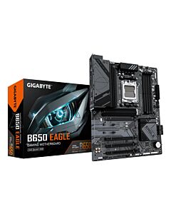 GIGABYTE B650 EAGLE Motherboard - AMD Ryzen 9000 Series CPUs, 12+2+2 Phases VRM, up to 7600MHz DDR5 (OC), 1xPCIe 5.0 + 2xPCIe 4.0 M.2, GbE LAN, USB 3.2 Gen 2