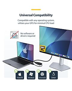 StarTech.com HDMI to VGA Adapter, Active Video Converter For Laptop/Desktop, 1920x1080 (1080p), HDMI Source to VGA Monitor/Display/Projector