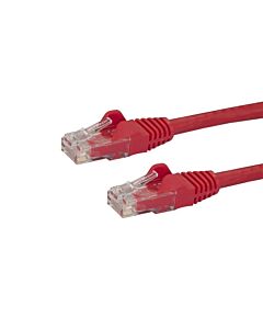 StarTech.com 2m CAT6 Ethernet Cable - Red CAT 6 Gigabit Ethernet Wire -650MHz 100W PoE RJ45 UTP Network/Patch Cord Snagless w/Strain Relief Fluke Tested/Wiring is UL Certified/TIA