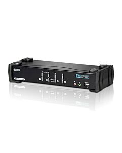 ATEN 4-Port USB DVI Dual Link KVM Switch with Audio & USB 2.0 Hub (KVM cables included) CS1784A