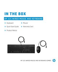 HP 225 Wired Mouse and Keyboard Combo 286J4AA#ABU