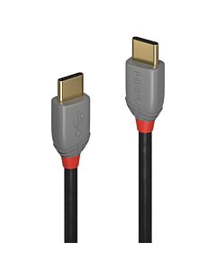 Lindy 3m USB 2.0 Type C to C Cable, Anthra Line 36873