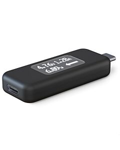 Plugable Technologies USB C Power Meter Tester for Monitoring USB-C Connections - Digital Multimeter for USB-C Cables, Laptops, Phones, Chargers - Driverless