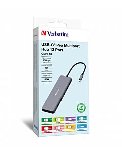 Verbatim CMH-13 USB Type-C 10000 Mbit/s Silver 32153