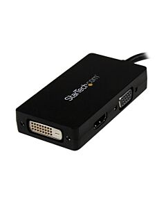 StarTech.com Travel A/V adapter: 3-in-1 DisplayPort to VGA DVI or HDMI converter DP2VGDVHD