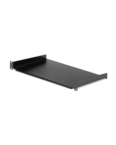 StarTech.com 1U Fixed Server Rack Mount Shelf - 10in Deep Steel Universal Cantilever Tray for 19" AV/ Network Equipment Rack - Heavy Duty Steel - Weight Capacity 44lbs/20kg, Black CABSHELF1U10