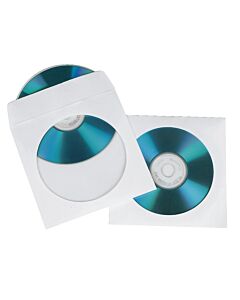 Hama CD Paper Sleeves, white, 100 pcs/Pack 1 discs