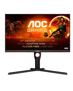 AOC G3 Q27G3XMN/BK computer monitor 68.6 cm (27") 2560 x 1440 pixels 2K Ultra HD LED Black, Red Q27G3XMN/BK