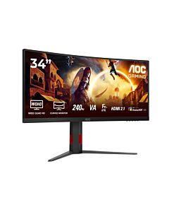 AOC G4 CU34G4Z computer monitor 86.4 cm (34") 3440 x 1440 pixels Wide Quad HD LED Black, Red CU34G4Z