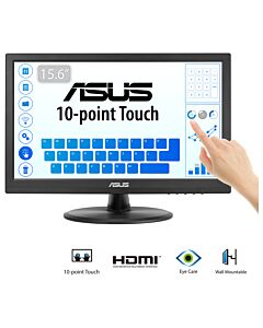 ASUS VT168HR computer monitor 39.6 cm (15.6") 1366 x 768 pixels WXGA LED Touchscreen Black VT168HR