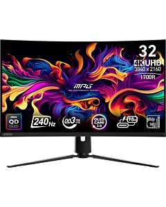 MSI MPG 321CURX QD-OLED computer monitor 80 cm (31.5") 3840 x 2160 pixels 4K Ultra HD Black 9S6-3DD64T-010
