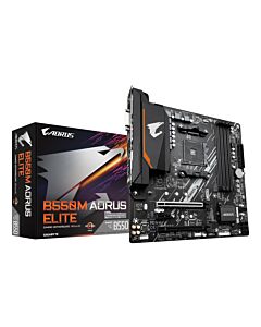 GIGABYTE B550M AORUS ELITE Motherboard - AMD Ryzen 5000 CPUs, 5+3 Phases VRM, up to 4733MHz DDR4, 1xPCIe 4.0 + 1xPCIe 3.0 M.2, 1GbE LAN, USB 3.2 Gen 1 B550M AORUS ELITE