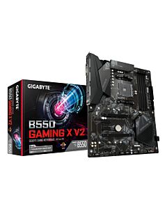 GIGABYTE B550 Gaming X V2 Motherboard - AMD Ryzen 5000 CPUs, 10+3 Phases VRM, up to 4733MHz DDR4, 1xPCIe 4.0 + 1xPCIe 3.0 M.2, 1GbE LAN, USB 3.2 Gen 2 B550 GAMING X V2