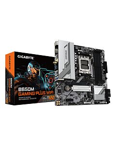 GIGABYTE B650M GAMING PLUS WIFI Motherboard - AMD Ryzen 9000 CPUs, 5+2+2 Phases VRM, up to 8000MHz DDR5, 2xPCIe 4.0 M.2, 2.5GbE LAN, WIFI 6E, USB 3.2 Gen 1 B650M GAMING PLUS WF