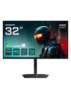 GIGABYTE MO32U 31.5" OLED 4K UHD Gaming Monitor - 3840 x 2160, 165Hz, 0.03ms, 250 cd/m², Display HDR True Black 400, HDMI 2.1, Displayport 1.4