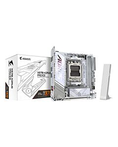 GIGABYTE X870I AORUS PRO ICE Motherboard - Supports AMD Ryzen 9000 Series CPUs, 8+2+1 phases VRM, up to 8400MHz DDR5 (OC), 1xPCIe 5.0 M.2 + 1xPCIe 4.0 M.2, WI-FI 7, 2,5GbE LAN, USB 4 X870I AORUS PRO ICE