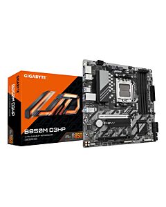 GIGABYTE B850M D3HP Motherboard - AMD Ryzen 9000 Series CPUs, 5+2+2 Phases Digital VRM, up to 8200MHz DDR5 (OC), 1xPCIe 5.0 + 1xPCIe 4.0 M.2, GbE LAN, USB 3.2 Gen 2 B850M D3HP