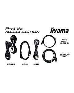 iiyama ProLite XUB3293UHSN-B5 computer monitor 80 cm (31.5") 3840 x 2160 pixels 4K Ultra HD LCD Black XUB3293UHSN-B5