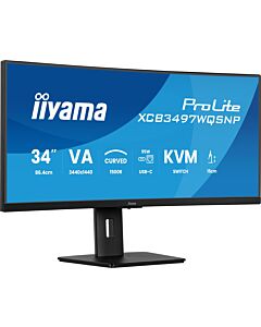 iiyama ProLite XCB3497WQSNP-B1 computer monitor 86.4 cm (34") 3440 x 1440 pixels UltraWide Quad HD LED Black XCB3497WQSNP-B1