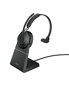 Jabra Evolve2 65 USB-A UC Mono with Charging Stand - Black