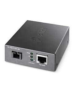 TP-Link 10/100 Mbps RJ45 to 100 Mbps Single-e SC WDM Bi-Directional Fiber Converter FC111B-20