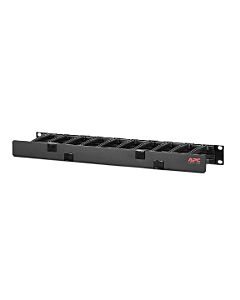 APC NetShelter Cable Management, Horizontal Cable Manager, 1U, Single Side with Cover, Black, 483 x 44 x 110 mm AR8602A