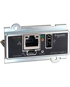 APC Network Management Card, Network Management Cards, for Easy UPS 3 Series, 3-Phase, remotely monitor and manage the UPS AP9547