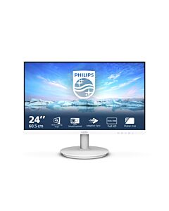 Philips V Line 241V8AW/00 computer monitor 60.5 cm (23.8") 1920 x 1080 pixels Full HD LCD White