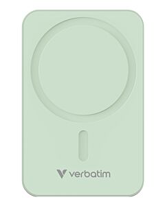 Verbatim Charge 'n' Go Essentials Magnetic Wireless Power Bank 20000 mAh Green