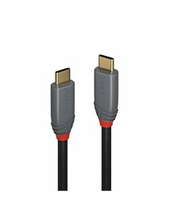 Lindy 2m USB 3.2 Type C Cable, 5A PD, Anthra Line 36903