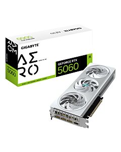 GIGABYTE GeForce RTX 5060 AERO OC 8G Graphics Card - 8GB GDDR7, 128bit, PCI-E 5.0, 2595 MHz Core Clock, 3 x DisplayPort, 1 x HDMI, GV-N5060AERO OC-8GD